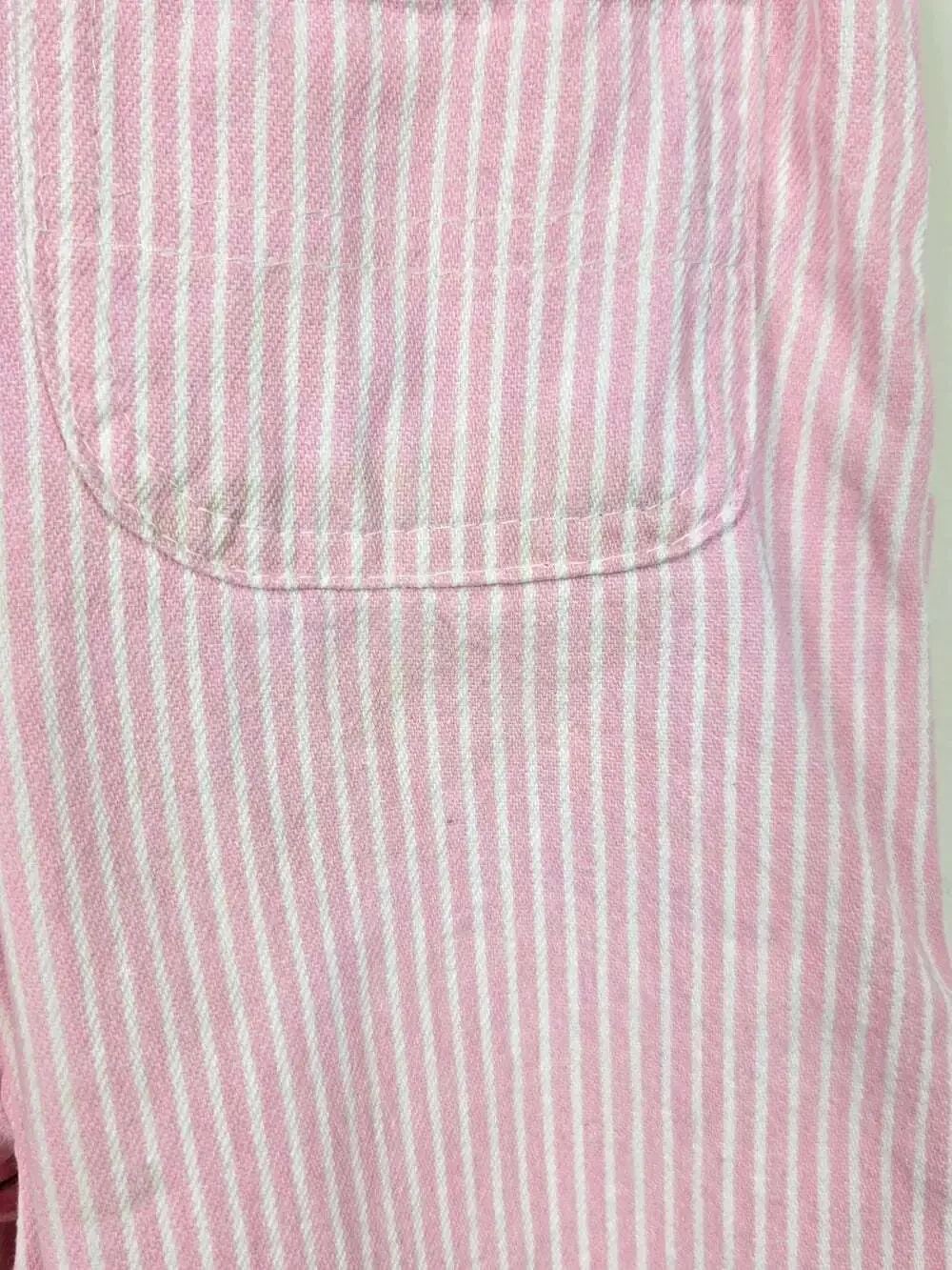 Vintage OshKosh B’Gosh Pink Stripe Overalls 18M Girls Cotton Railroad